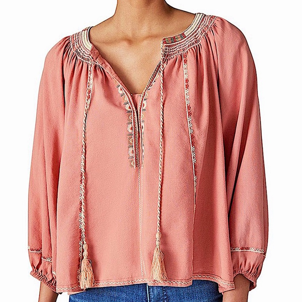 Women’s Lucky brand size Large mauve blouse. New with tags. 100% cotton